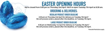 EASTER OPENING HOURS 2026