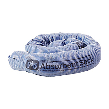 New Pig Clip-&-Fit Absorbent Sock Gray PIG219 8 Gal Absorbency 2 Dia x 120 L Create Your Own Custom Lengths 