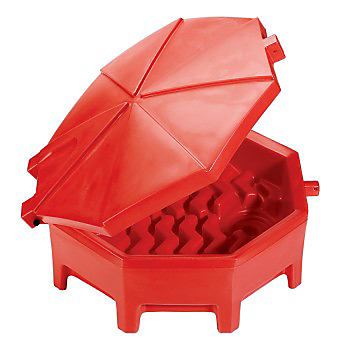 PIG® Universal Poly Drum Funnel with Hinged Lid