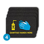 PIG® Grippy® Sanitise Hands Here Floor Sign – Box of 4