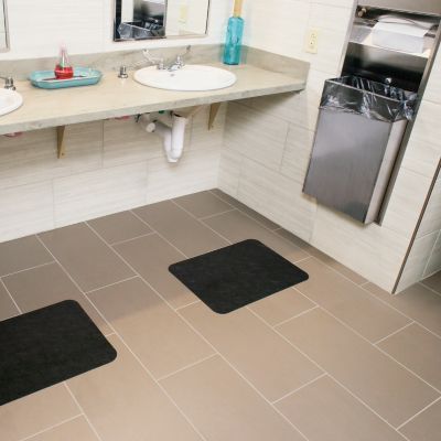 PIG® Grippy® Adhesive-Backed Antimicrobial Floor Mats for Sinks & Dryers - Small