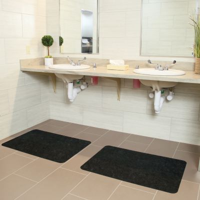 PIG® Grippy® Adhesive-Backed Antimicrobial Floor Mats for Sinks & Dryers - Large