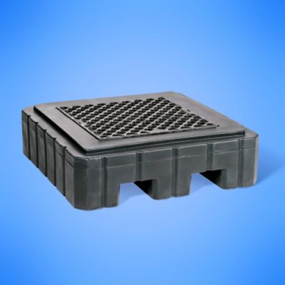 PIG® Heavy-Duty 1-Drum Poly Spill Containment Pallet
