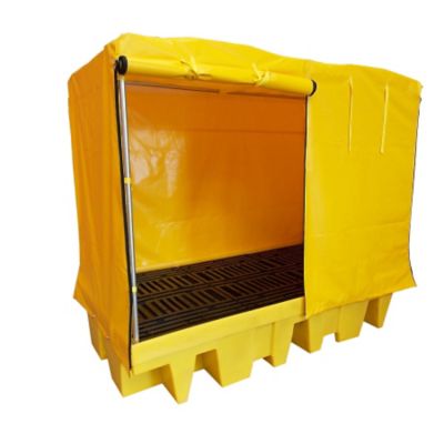 PIG® Essentials 8-Drum / 2-IBC Covered Containment Pallet