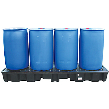 PIG® Essentials 4-Drum InLine Poly Containment Pallet